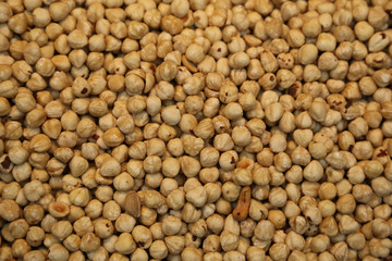 Background of hazelnuts