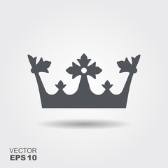 illustration of a crown in flat design style