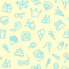 Linear birthday seamless background