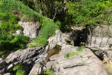 Amazing Landscape near Fotinovo waterfalls (Fotinski waterfall) in Rhodopes Mountain, Pazardzhik region, Bulgaria
