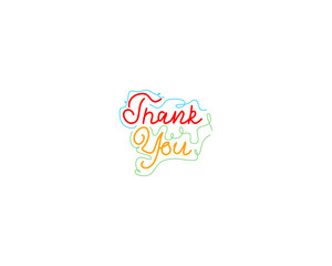 thank you handwritten lettering