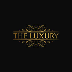 Logo Luxury with Golden Color
