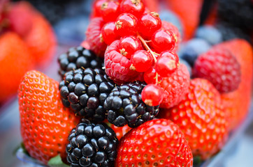 fresh fruits - berries, strawberries, red berries, blueberries, cherry, blackberry