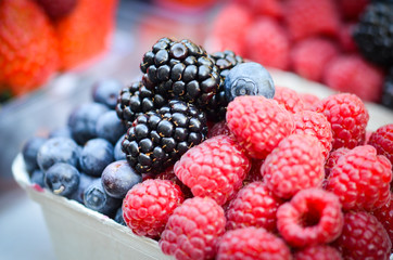 fresh fruits - berries, strawberries, red berries, blueberries, cherry, blackberry