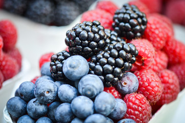 fresh fruits - berries, strawberries, red berries, blueberries, cherry, blackberry