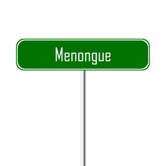 Menongue Town sign - place-name sign