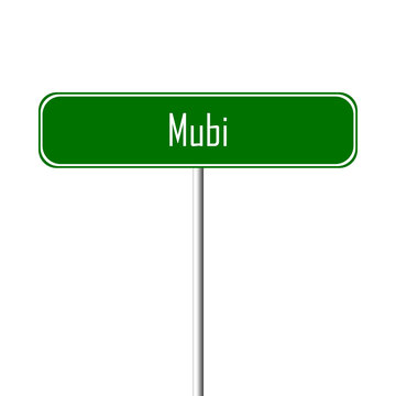 Mubi Town sign - place-name sign