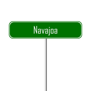 Navajoa Town sign - place-name sign
