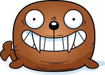 Happy Cartoon Walrus