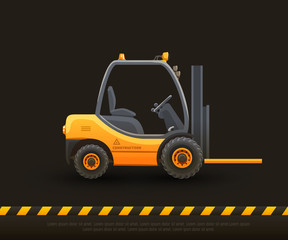 Vector isolated illustration of forklift