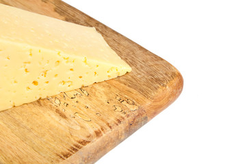 cheese on a cutting board