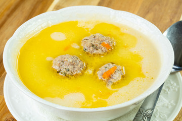 Soup with meat balls