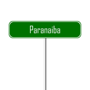 Paranaiba Town sign - place-name sign