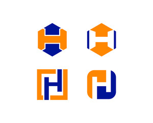 h letter logo template collection