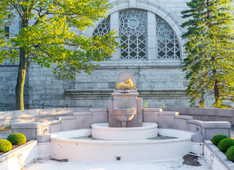 Fountain of Saint Joseph's Oratory of Mount Royal located in Montreal is Canada's largest church