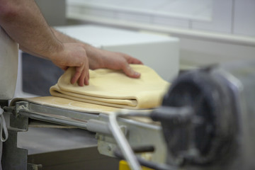 Teig legen, Backstube