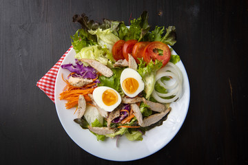 Vegetables Salad on wooden table