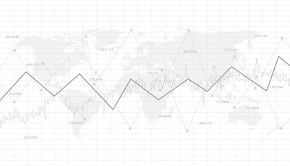 Financial data graph chart, economic statistics. Chart analytics economic concept. Business concept. Vector illustration.