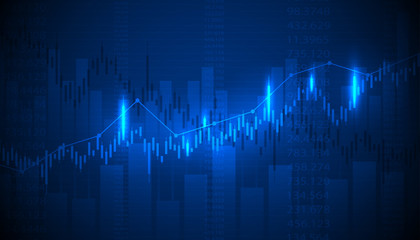 Financial data graph chart, economic statistics. Chart analytics economic concept. Business concept. Vector illustration.