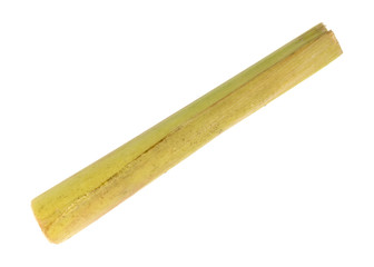 Lemon grass stalk on a white background.