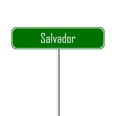 Salvador Town sign - place-name sign