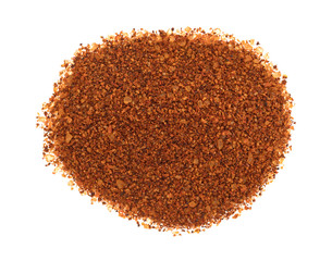 Top view of Habanero pepper seasoning on a white background.