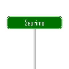 Saurimo Town sign - place-name sign