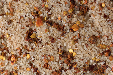 Close view of Greek spice rub illuminated with natural light.
