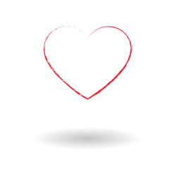 Heart vector icon isolated over white background