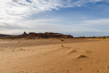 ruins of the ancient city in the Sahara desert, Morocco.