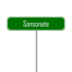 Sonsonate Town sign - place-name sign