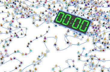 Cartoon Crowd Layered System, Timer
