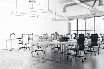 Modern coworking office interior