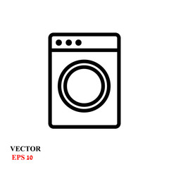 icon washing machine. vector illustration