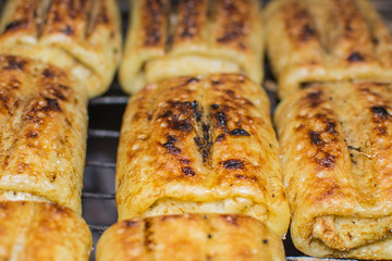 pancakes on the grill