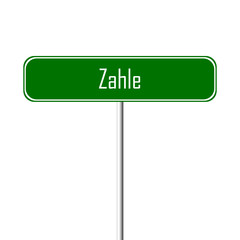 Zahle Town sign - place-name sign