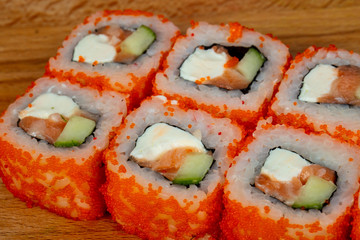 Salmon and cheese roll