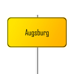Augsburg Town sign - place-name sign