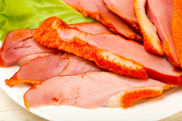 Sliced duck breast