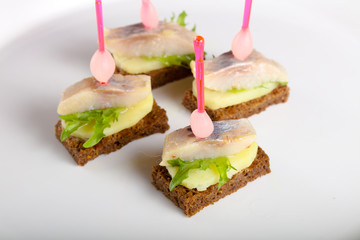 Canape with herring