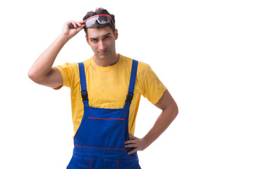 Contractor employee isolated on white background