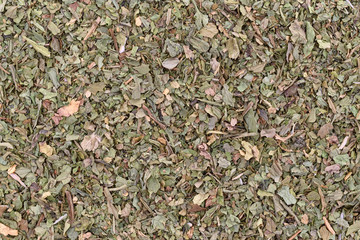 Close view of cilantro flakes.