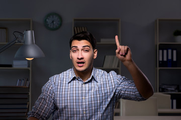 Student preparing for exams late at night