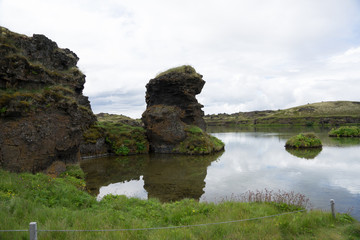 Fototapeta na wymiar Landschaft am Mývatn-See / Nord-Island