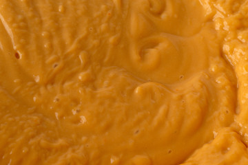 Close view of butterscotch pudding