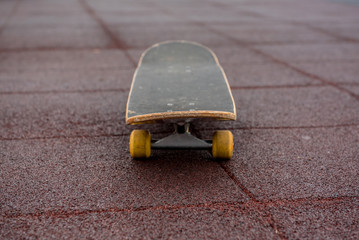 Skateboard on soft surface for practicing and preventing injuries 