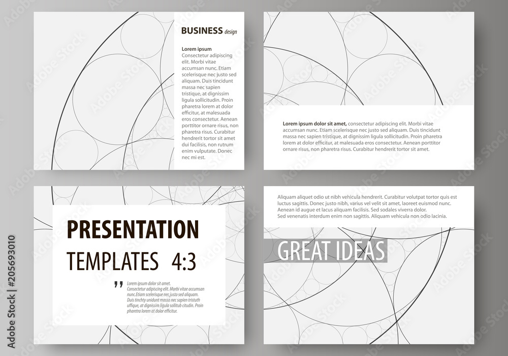 Poster set of business templates for presentation slides. easy editable abstract vector layouts in flat des