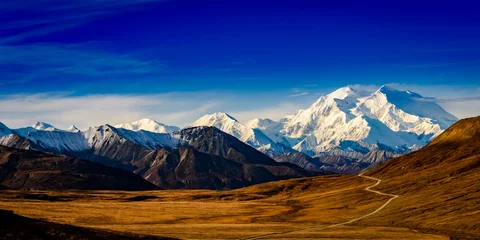Wall murals Denali HDR Panorama of Denali from Stony Hill overlook taken in the fall