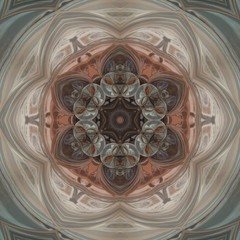 Creative colorful mandala. Kaleidoscopic abstract wallpaper. Sacred geometry digital painting art. Ethnic fractal artwork. Symmetric stylish graphic design pattern. Good for print on textile or canvas