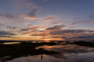 Sunset landscape and Beautiful sky.